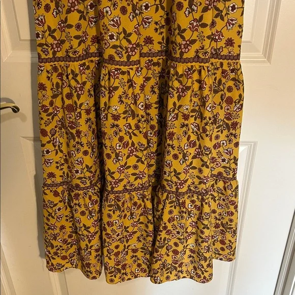 Max Studio Yellow Floral Midi Dress - Picture 6 of 7